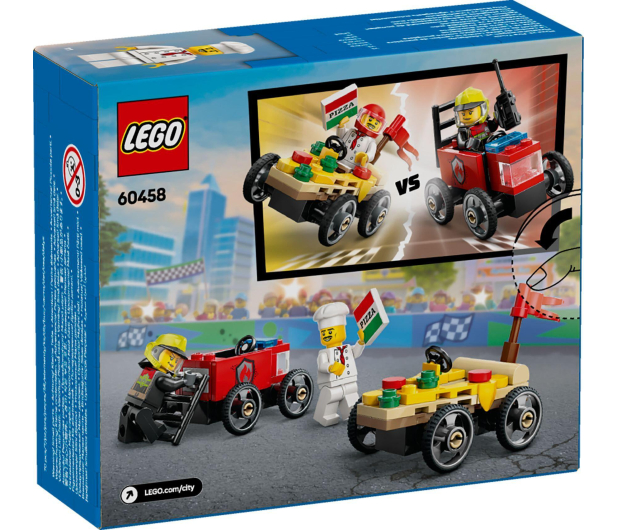 LEGO City 60458 Zestaw wyścigówek: Pizza kontra wóz strażacki - 1284266 - zdjęcie 4